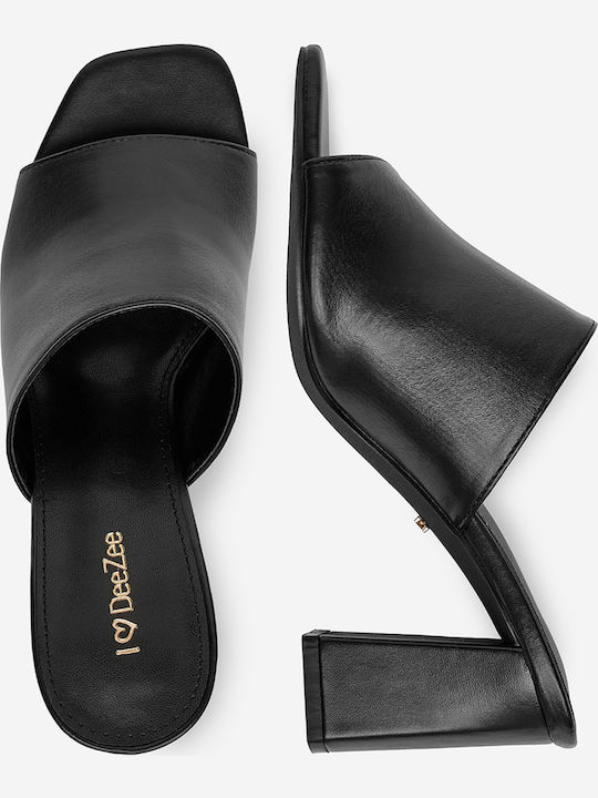 Mules mit Niedrig Absatz in Schwarz Farbe