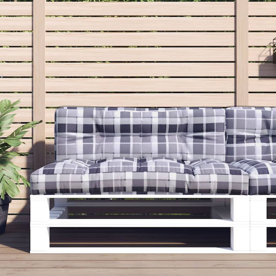 vidaXL Gartenstuhlkissen Für Paletten Sitzbank Grau 40x120cm