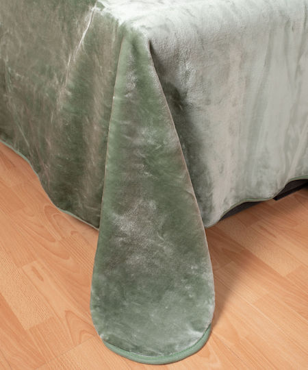 Silk Fashion Μονή 160x220εκ. Πράσινο