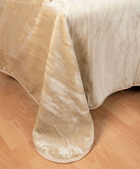 Silk Fashion Μονή 160x220εκ. Μπεζ