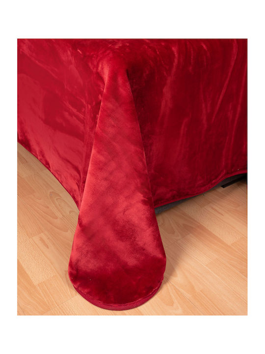Silk Fashion Κουβέρτα Βελουτέ Μονή 160x220εκ. Κόκκινο