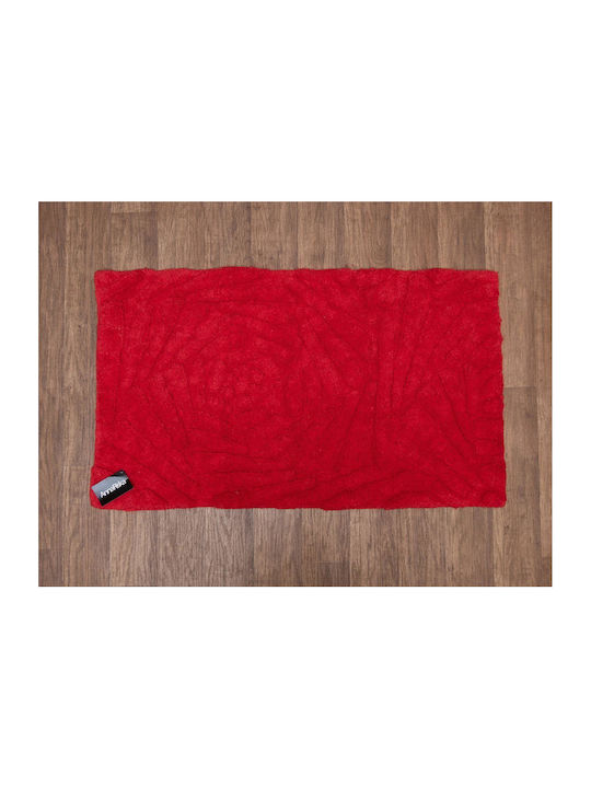 Anna Riska Bath Mat Cotton Rose Red 60x100cm