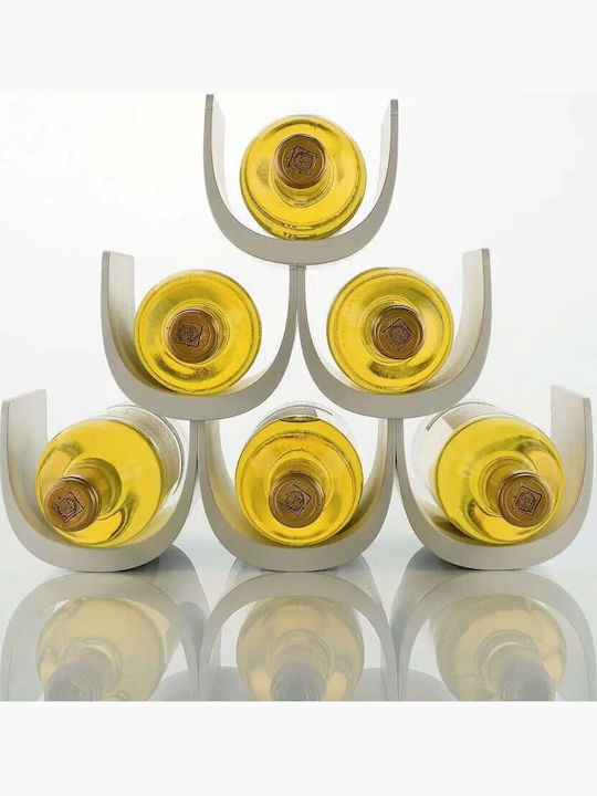 Alessi Noah GIA13 Tischplatte Flaschenhalter Kunststoff für 6 Flaschen Weiß 34.5x15.5x27εκ.