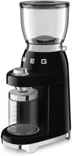 Smeg Elektrischer Kaffeemühle 150W mit einer Kapazität von 350gr und 30 Mahlstufen Schwarz