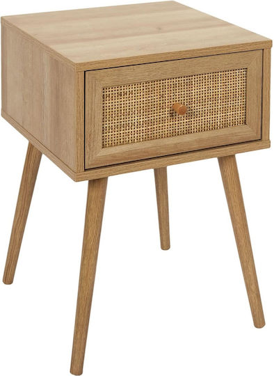 Κομοδίνο Ξύλινο Μπεζ 39x55.4x39cm