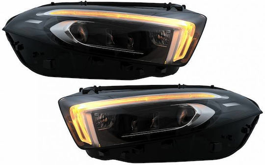 Μπροστινά Φανάρια Set Mercedes-benz A-class W177 V177 2018-2022 Αλογόνου Upgrade Full Led Drl Μοτέρ