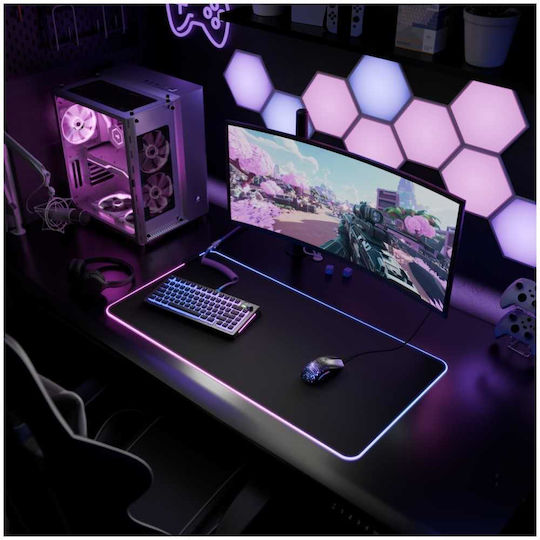 Glorious PC Gaming Race Glorious Gaming Mouse Pad με RGB Φωτισμό Μαύρο