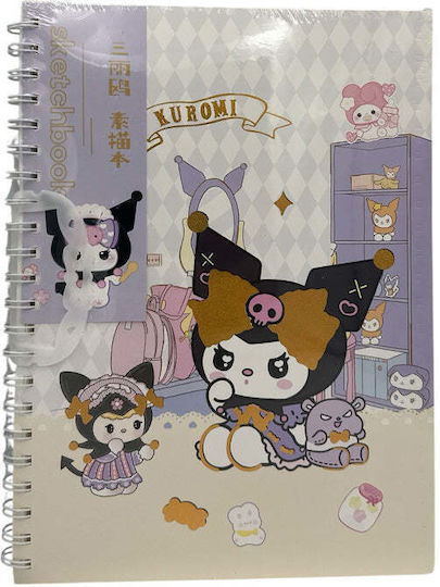 Skizzenblock A4 Kuromi 4 Designs 1 Stück