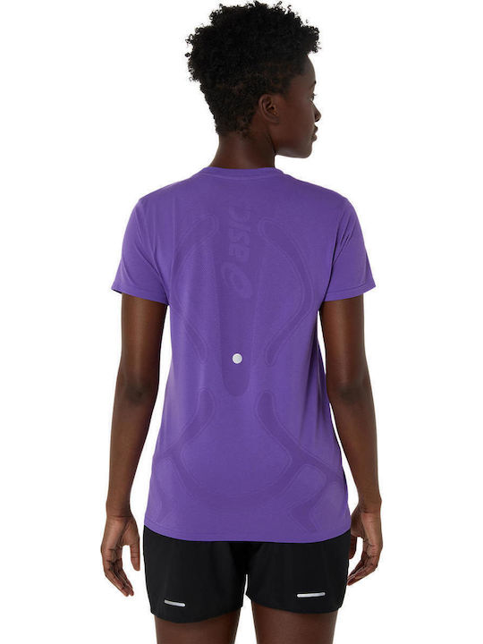 Road Seamless Ss Women's Blouse Short Sleeve Purple
