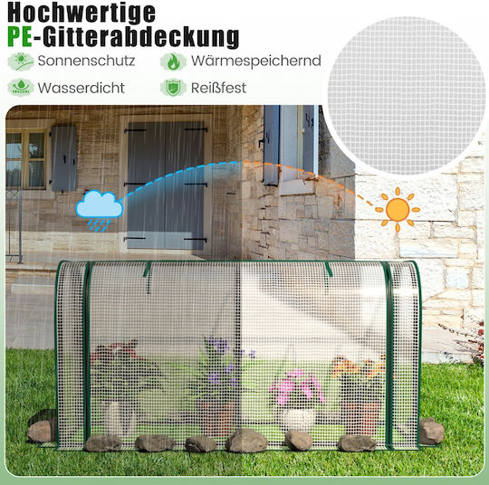 Costway GT4291WH Greenhouse with Metal Frame 1.18x0.55x0.6m