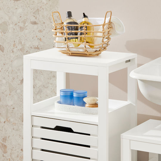 SoBuy Bathroom Cabinet L42xW30xH90cm White