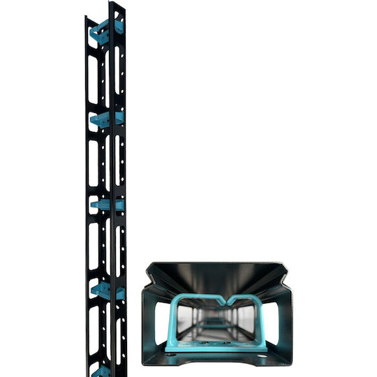 Xcab Set 2 Eco Xcab Organizatoare de Cablu Verticale 42u Rack Negre