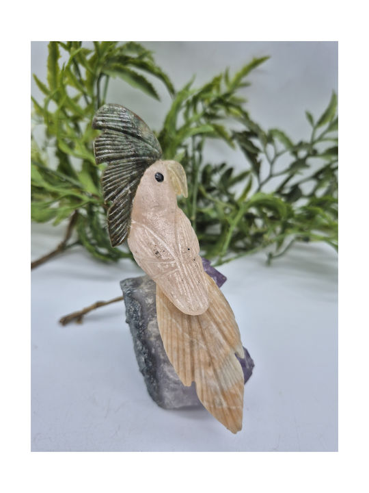 Carved Parrot Semi-Precious Stones Decorative Natural Stones