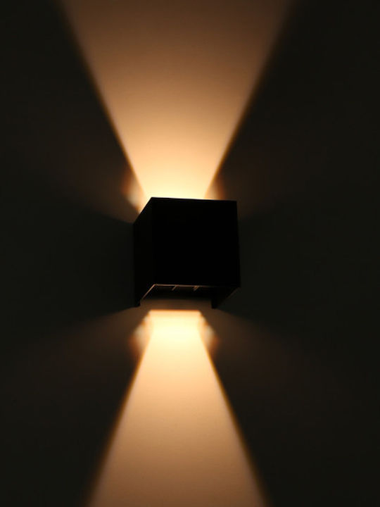 123led Wall-Mounted Outdoor Light LED IP54 5.5W with Warm White Light Double Beam