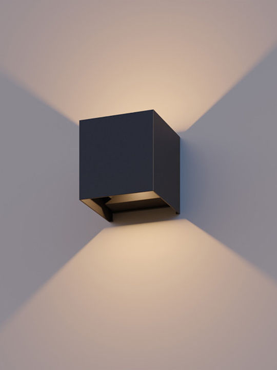 123led Wandmontierte Außenleuchte LED IP54 5.5W mit Warmweiß Licht Doppelstrahl