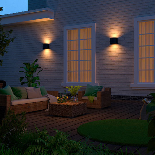 123led Wall Mounted Solar Light 5.5W 450lm with Warm White Light 2700K IP54
