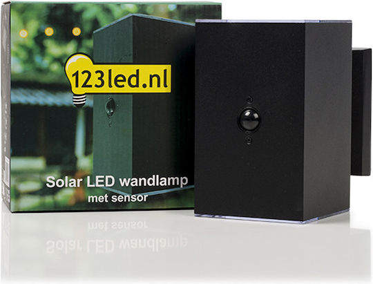 123led Wall Mounted Solar Light 40lm Warm White 3000K with Motion Sensor and Photocell IP54