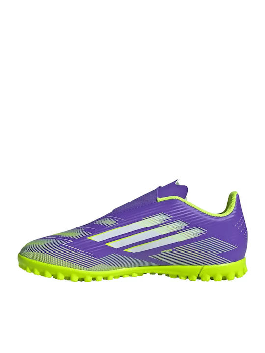F50 Club Kids Turf Soccer Shoes without Laces Purple