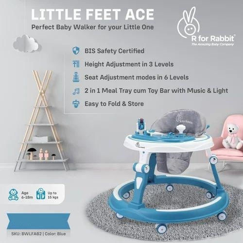Baby Walker with Music for 6+ Months Blue