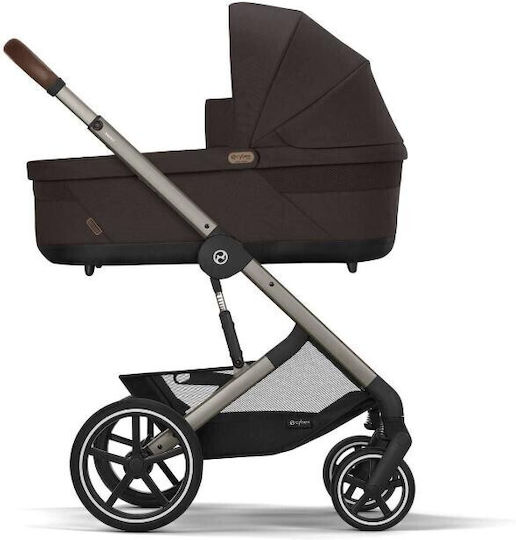 Cybex Balios S LUX Adjustable Baby Stroller Suitable for Newborn Chocolate Brown / Taupe Frame 11.7kg
