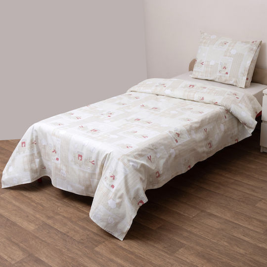 Viopros Baby Sheets Set Cradle Cotton Beige 80x100cm 2pcs