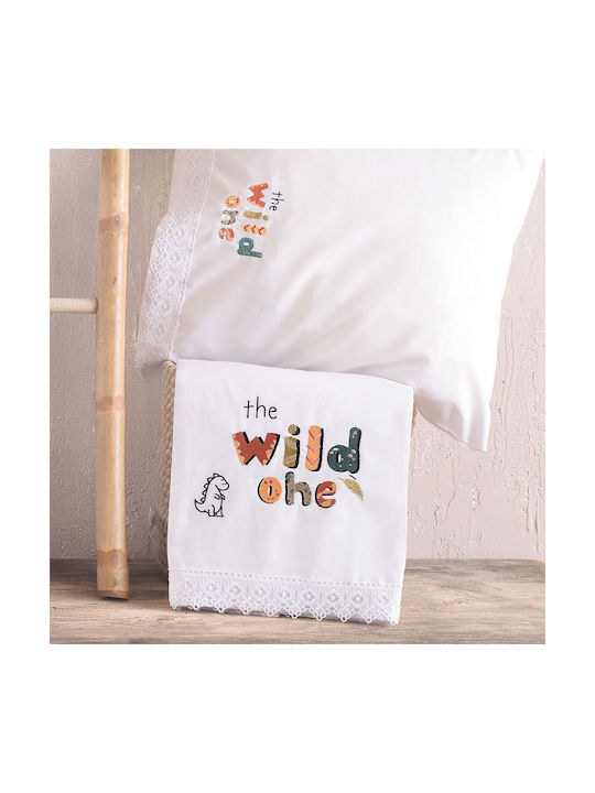 Rythmos Σετ Βρεφικά Σεντόνια Κούνιας Βαμβακερά Wild Baby Πράσινα 105x160εκ. 3τμχ