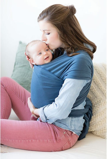 Babylonia Μάρσιπος Wrap Tricot Slen Organic Blue Jean με Μέγιστο Βάρος 10kg