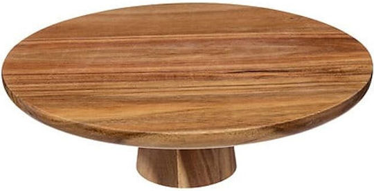 Secret de Gourmet Τουρτιέρα Ξύλινη με Πόδι Καφέ 28x28x9εκ.
