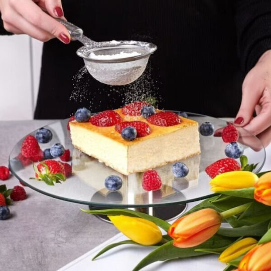 Secret de Gourmet Τουρτιέρα Γυάλινη με Πόδι Διάφανη 30x30εκ.
