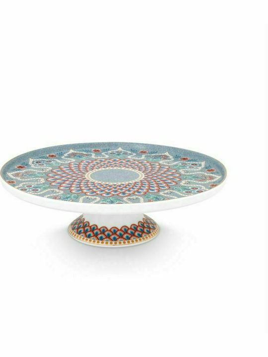 PiP Studio Flower Festival Tortieră Ceramică cu Picior Light Blue 21x21buc