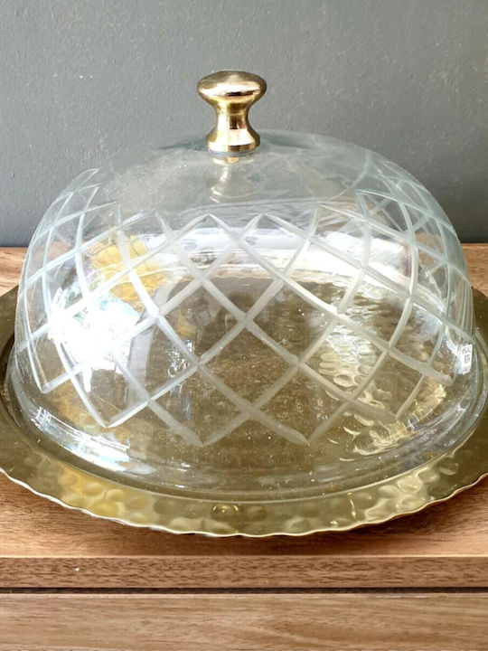 Iliadis Kuchenständer Metallisch mit Deckel Transparent 30x18x18cm