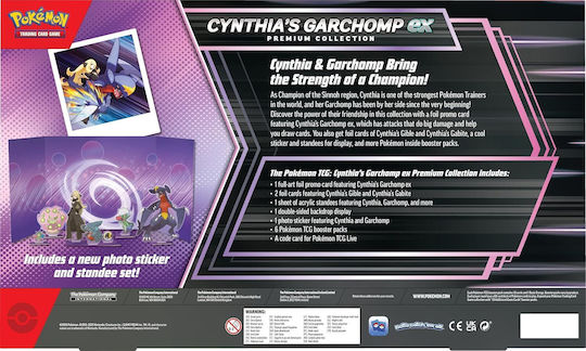 Pokemon Cynthia’s Garchomp Ex Pachet Premium Colecție Deck (Engleză)