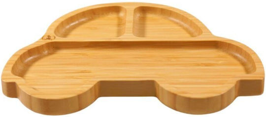 Baby Donkey Baby Food Plate Car made of Bamboo Multicolour