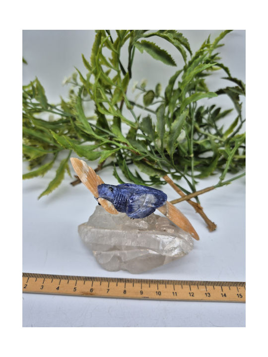 Papagal Decorativ Sculptat Manual Din Pietre Semiprețioase