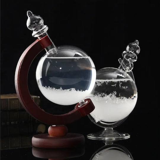 Υάλινος Βαρόμετρος Stormglass Resteq Κομψός Προγνώστης Καιρού Εφέ Κρυσταλλοποίησης