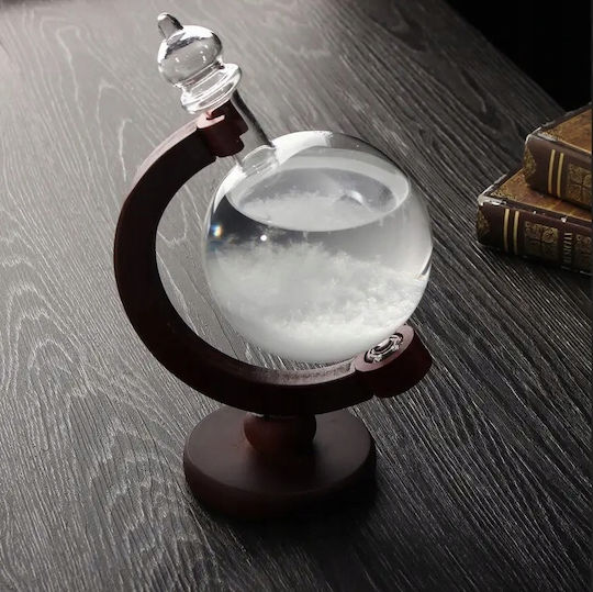 Стъклен Барометър Stormglass Resteq Елегантен Прогнозатор На Времето Ефект Кристализация