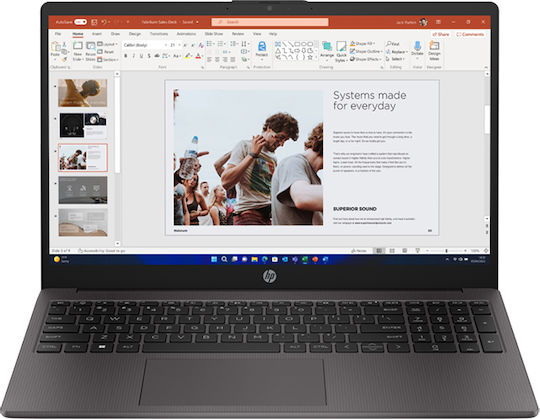 HP 250 G10 15.6" FHD (i3-1315U/8GB/512GB SSD/W11 Pro) Turbo Silver (International English Keyboard)