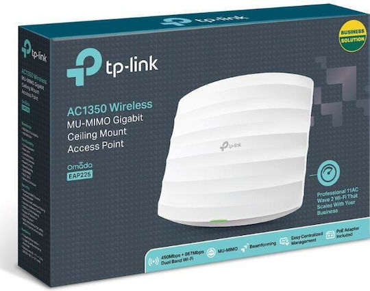 TP-LINK EAP225 v1 Access Point Wi‑Fi 5 Dual Band (2.4 & 5GHz)