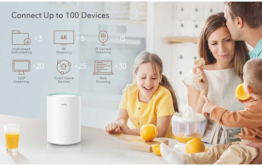 Cudy M1300 Zugangspunkt mit Mesh Wi‑Fi 5 Dualband (2,4 & 5 GHz) Dreifach-KIt