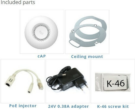 MikroTik RBcAP2nD Access Point Wi‑Fi 4 Single Band (2.4GHz)