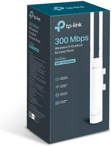 TP-LINK EAP110-Outdoor v1 Access Point Wi‑Fi 4 Single Band (2.4GHz) for Outdoor Placement