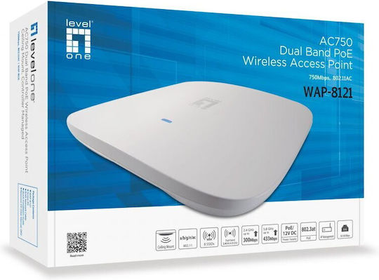 Level One WAP-8121 Точка за достъп Wi-Fi 5 - Wi-Fi 5 Двулентов (2.4 и 5GHz)