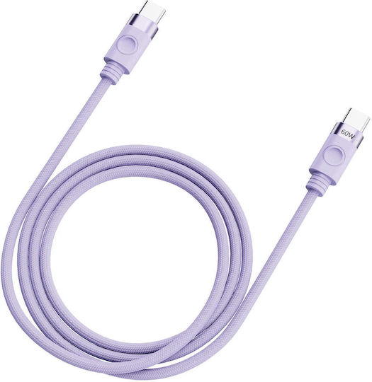Orico USB 2.0 Cable USB-C male - USB-C 60W PD Μωβ 1m