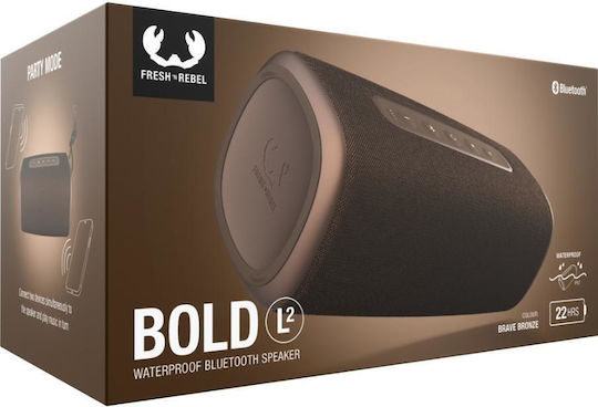 Fresh 'n Rebel L2 Impermeabil Boxă Bluetooth 30W cu Durată de Baterie până la 22 ore Bronze