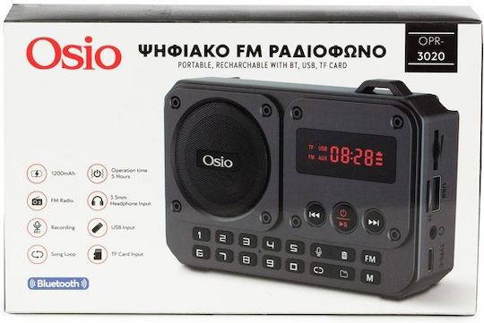 Osio OPR-3020 mit Bluetooth und USB Gray