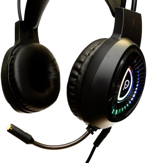Spacer Über Ohr Gaming-Headset mit Verbindung 3,5mm / USB Schwarz