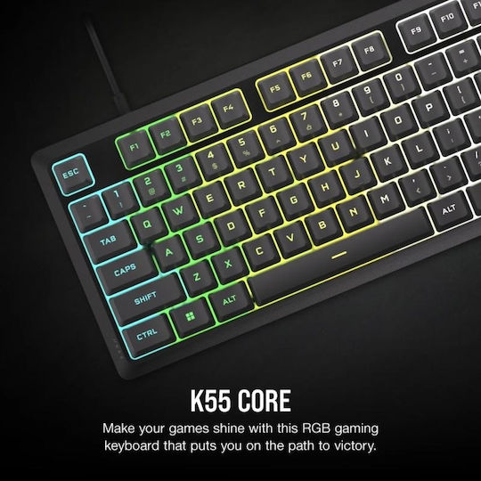 Corsair K55 CORE RGB Gaming Keyboard with RGB lighting (English US)