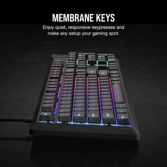 Corsair K55 CORE RGB Gaming Keyboard with RGB lighting (English US)