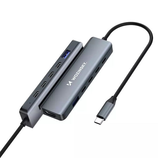 Wozinsky WHBC10Y4S USB-C Docking Station mit HDMI 4K PD Gray