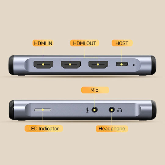 Unitek V1177agy01 Capture 4k60 Hdmi 3.5mm Jack External